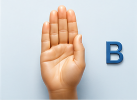 ASL sign for B